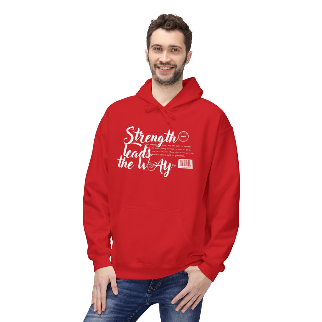 🔥 Red Hoodie "Strength Leads the Way"