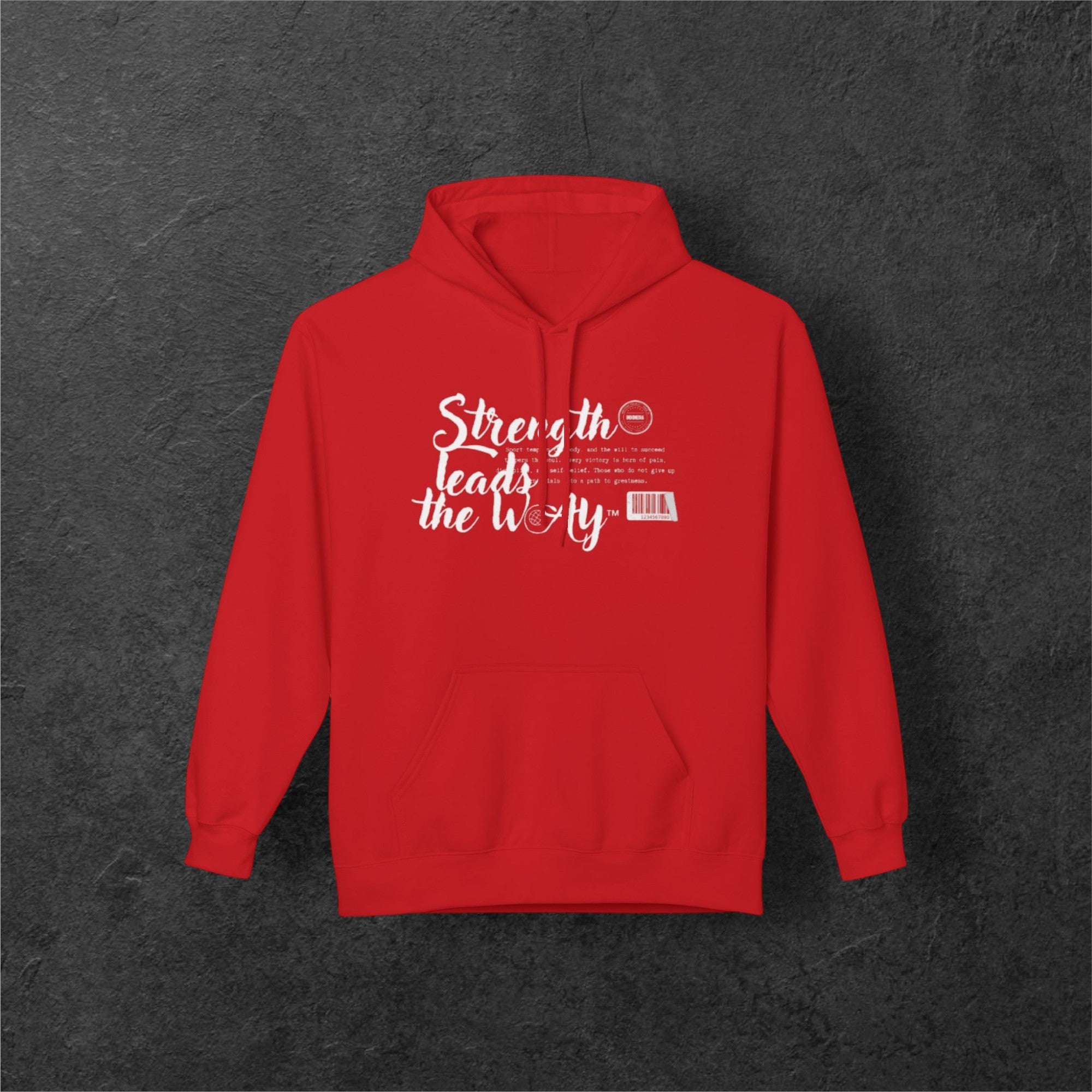 🔥 Red Hoodie "Strength Leads the Way"