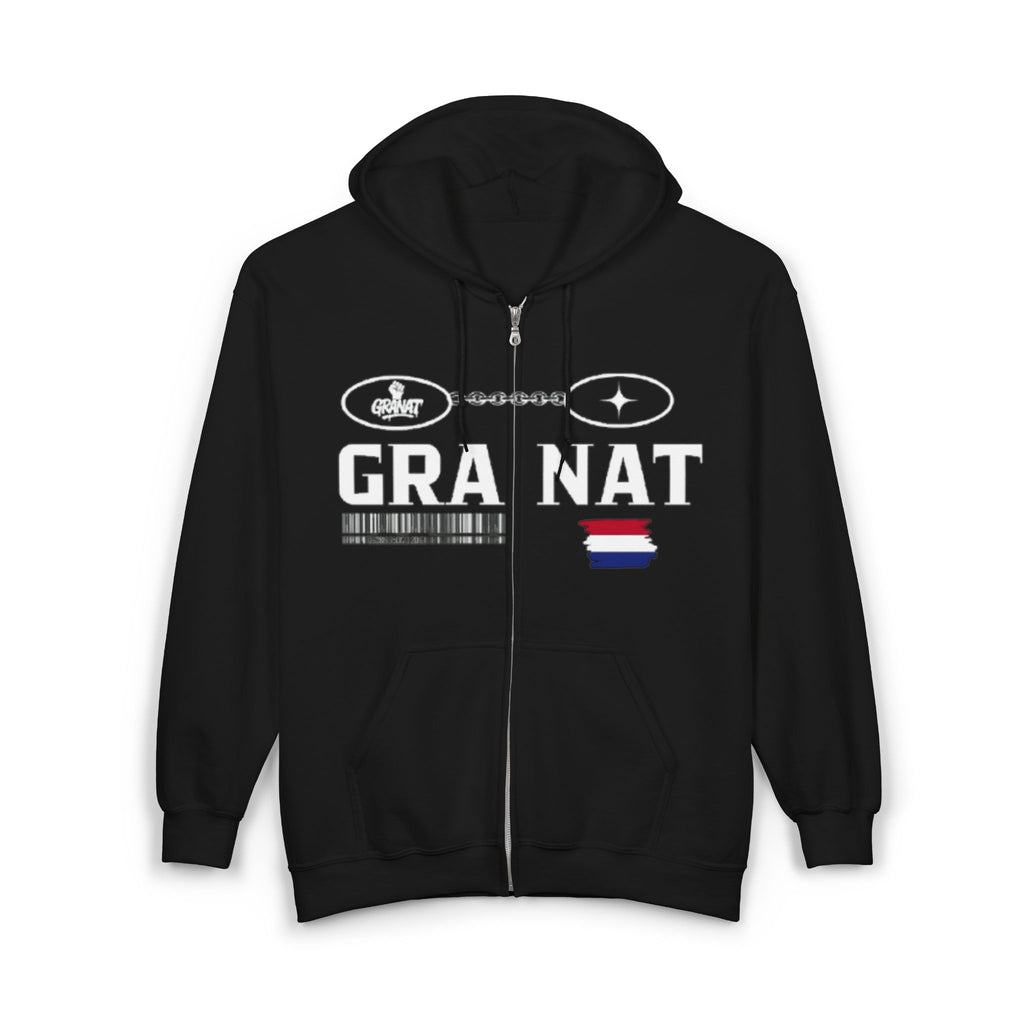 Zip Hooded Sweatshirt "GRANAT"