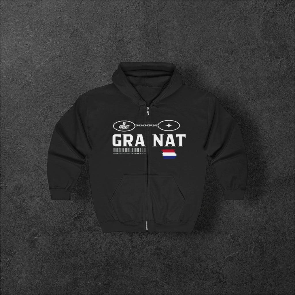 Zip Hooded Sweatshirt "GRANAT"