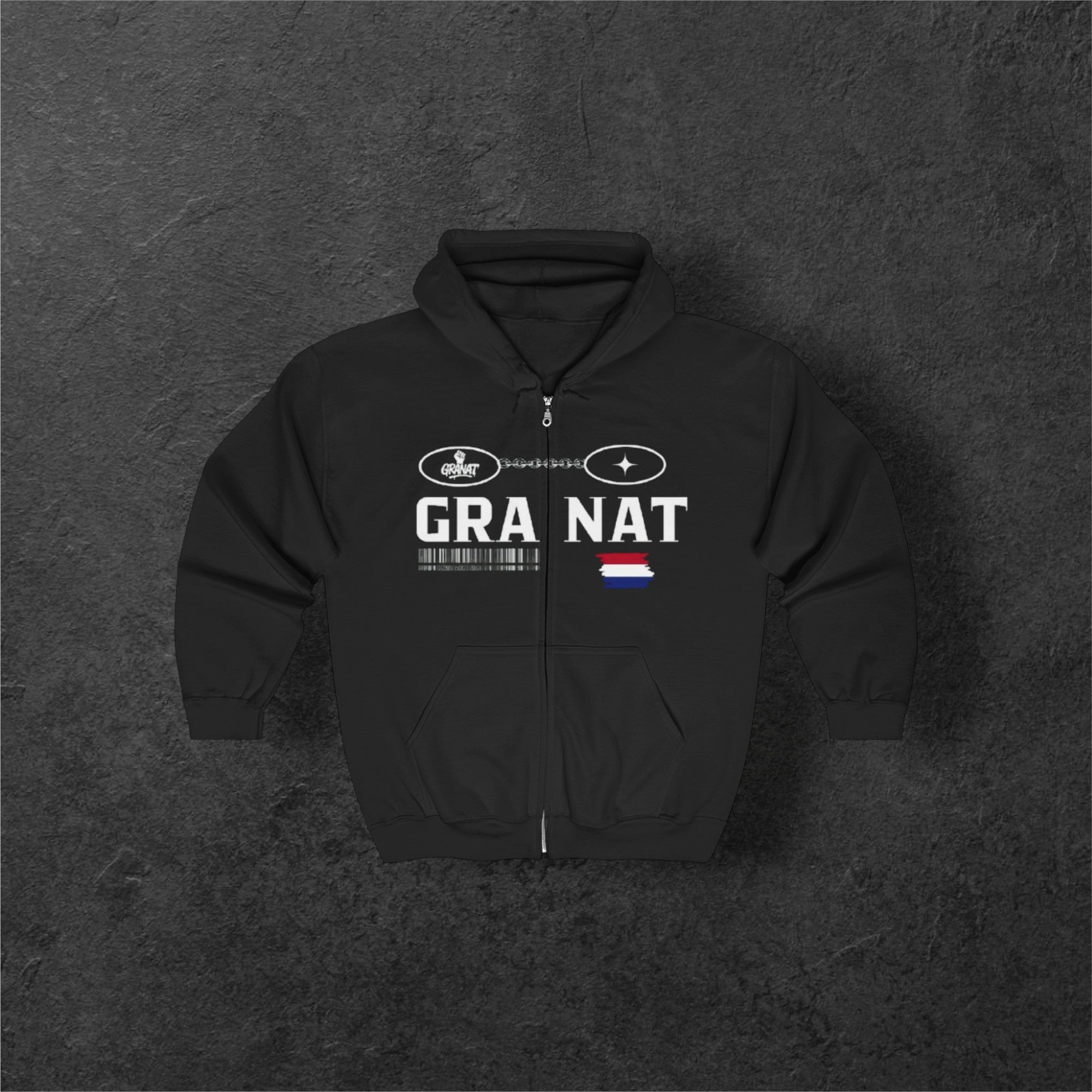 Zip Hooded Sweatshirt "GRANAT"